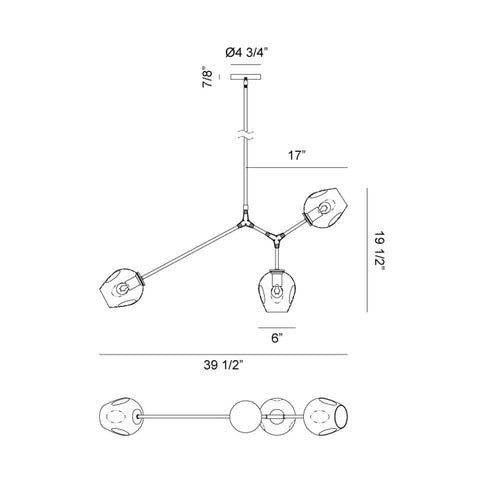 Matteo Lighting Cherry Blossoms in Black Chandelier Model: C49703BK