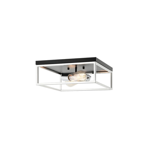 Matteo Lighting Clarke in Black + Chrome Flush Mounts Model: M15542BKCH