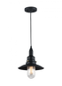 Matteo Lighting Clarkson Series 1 Light Pendant in Black Model: C54114MB