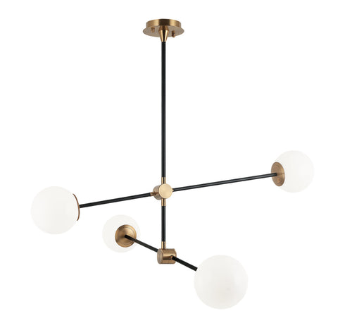 Matteo Lighting Cosmic in Aged Gold Brass Chandelier Model: C78714AGCL