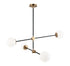Matteo Lighting Cosmic in Aged Gold Brass Chandelier Model: C78714AGCL