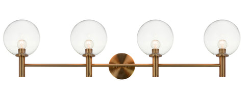 Matteo Lighting Cosmo in Aged Gold Brass Wall Sconce Model: S06004AGCL