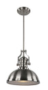 Matteo Lighting Cresswell Series 1 Light Pendant in Nickel Model: C53802BN