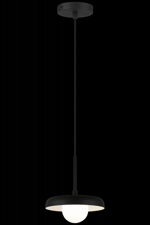 Matteo Lighting Creston 1 Light Pendants in Black Model: C34401MBOP