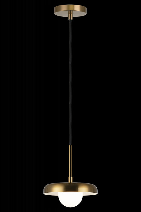 Matteo Lighting Creston 1 Light Pendants in Black Model: C34401MBOP