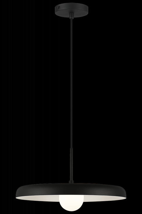 Matteo Lighting Creston 1 Light Pendants in Black Model: C34421MBOP