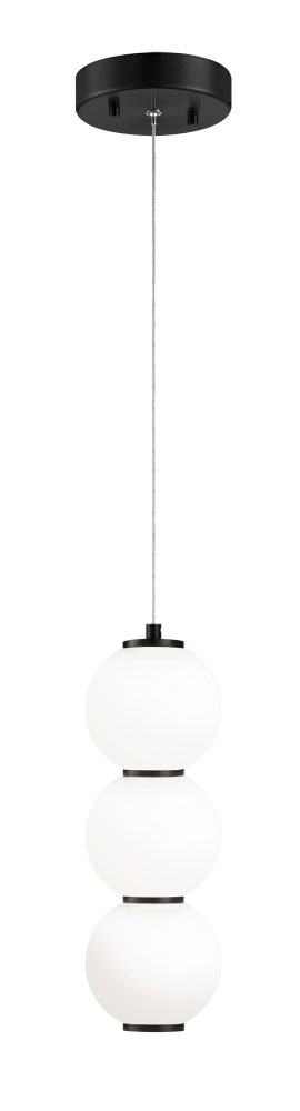 Matteo Lighting Dango 1 Light Pendants in Black Model: C82402OB