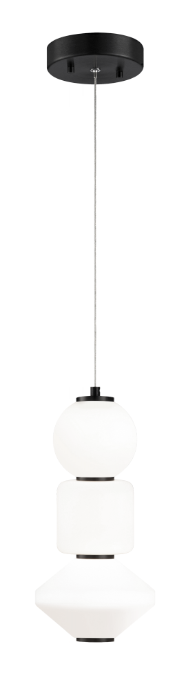 Matteo Lighting Dango 1 Light Pendants in Black Model: C82412OB