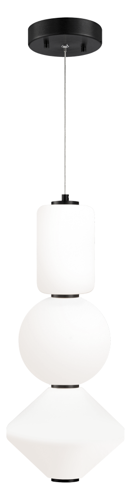 Matteo Lighting Dango 1 Light Pendants in Black Model: C82432OB