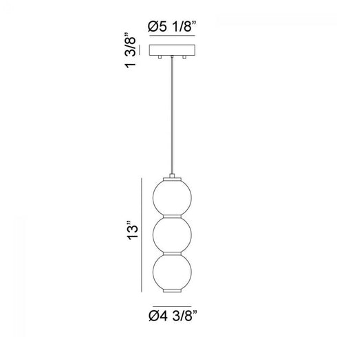 Matteo Lighting Dango Pendant in Oxidized Rose Finish Model: C82402OR