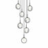 Matteo Lighting Delcia 7 Light Pendants in Combination Finishes Model: C60607AGCL