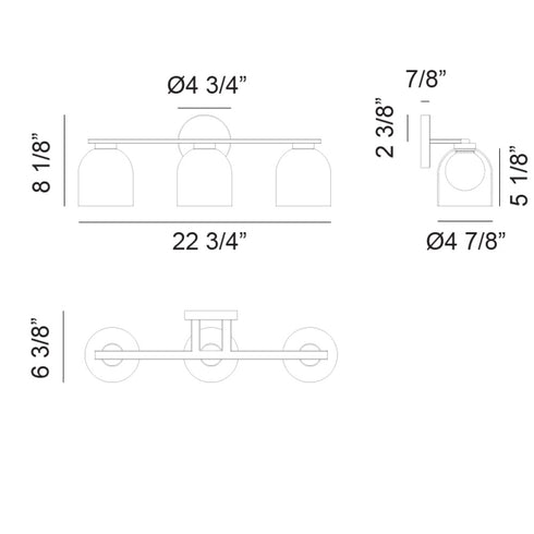 Matteo Lighting Derbishone in Chrome Wall Sconce Model: W60703CHCL