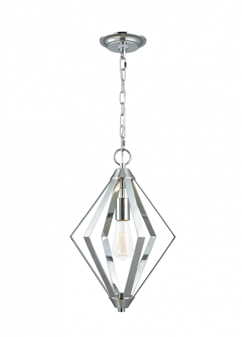 Matteo Lighting Diamant 1 Light Pendant in Black Model: C69201MB