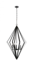 Matteo Lighting Diamant 5 Light Pendant in Black Model: C69205MB