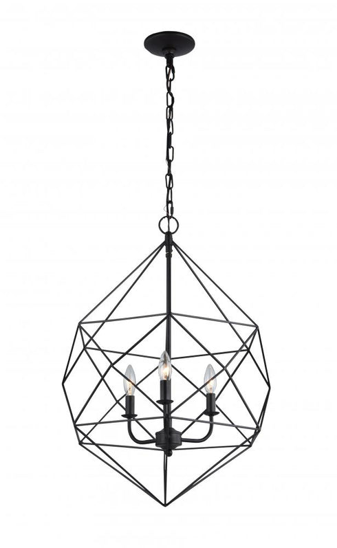 Matteo Lighting Diamond 3 Light Pendant in Silver Model: C59603SV