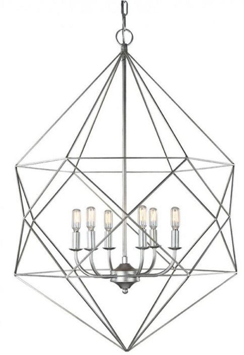 Matteo Lighting Diamond 6 Light Pendant in Bronze Model: C59606BZ