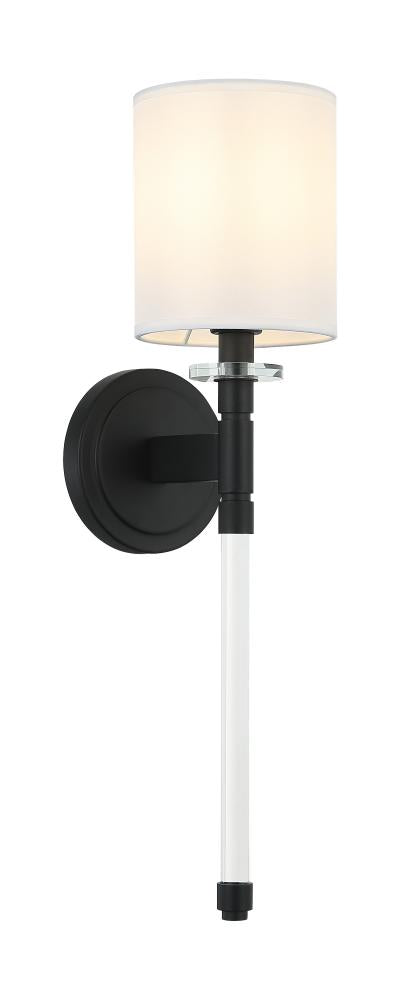 Matteo Lighting Fairburn 1 Light Wall Sconce in Black Model: S00801MB