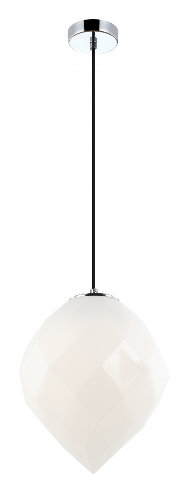 Matteo Lighting Gemma 1 Light Pendant in White Model: C78011OP