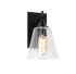 Matteo Lighting Hollis 1 Light Wall Sconce in Black Model: S09801BK