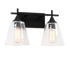 Matteo Lighting Hollis 2 Light Wall Sconce in Black Model: S09802BK