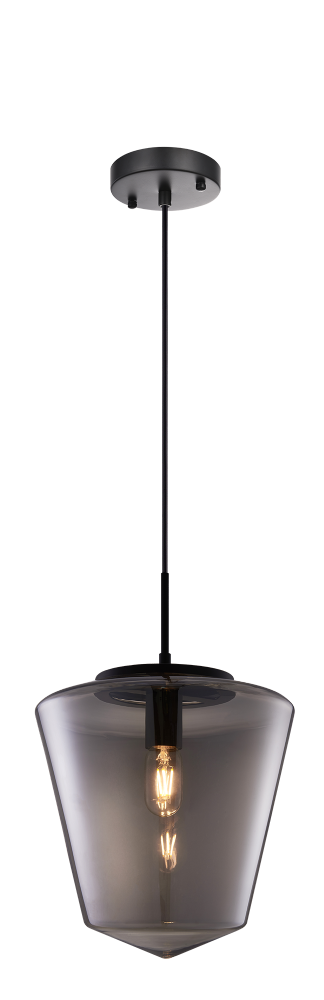 Matteo Lighting Idina 1 Light Pendant in Black Model: C80302BK