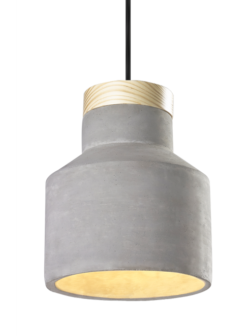 Matteo Lighting Industrial Collection 1 Light Pendant in Gray Model: C53207CR