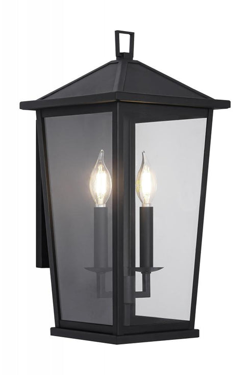 Matteo Lighting Ingress 1 Light Wall Sconce in Black Model: S11901MB