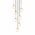 Matteo Lighting Jemyca 7 Light Pendants in Black Model: C61607MBSM