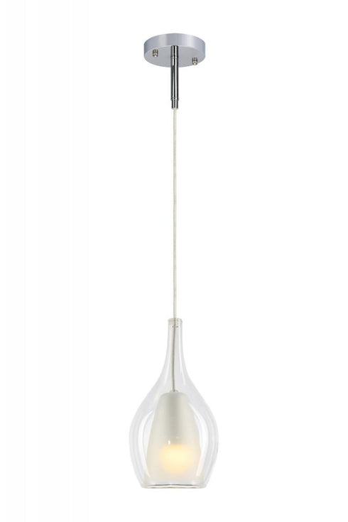 Matteo Lighting Jericho 1 Light Down Pendant in Chrome Model: C37501CHCL