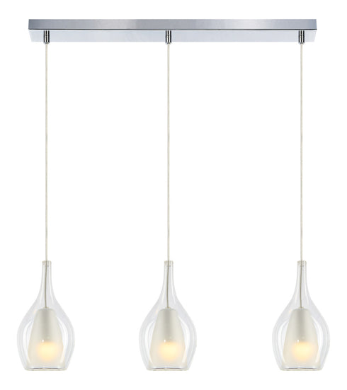 Matteo Lighting Jericho in Black and Chrome Pendant Model: C37513CHCL