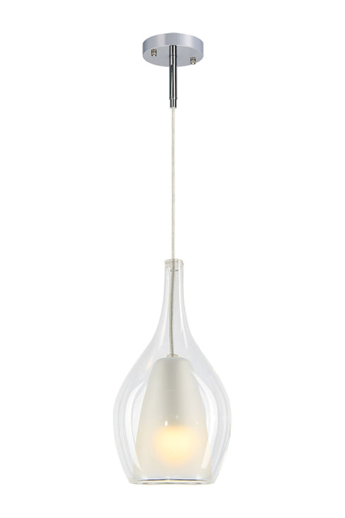 Matteo Lighting Jericho in Black and Chrome Pendant Model: C37521CHCL