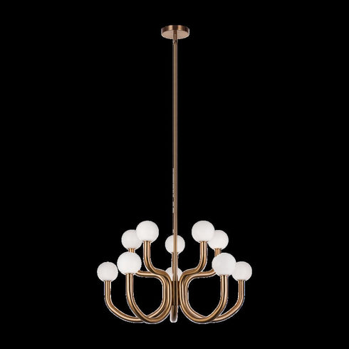 Matteo Lighting Joelle in Aged Gold Brass Pendant Model: C34210AGOP