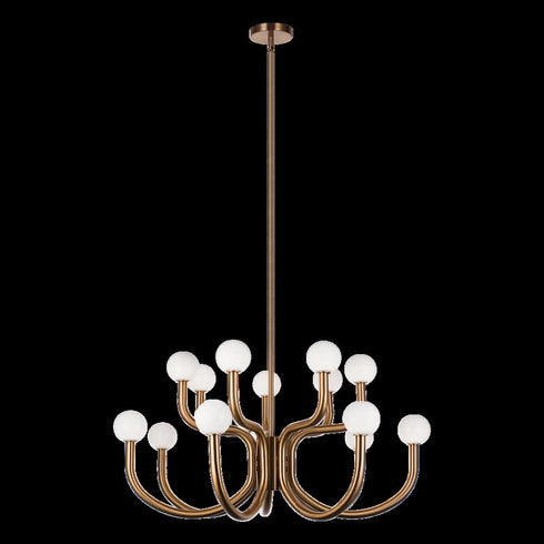 Matteo Lighting Joelle in Aged Gold Brass Pendant Model: C34214AGOP