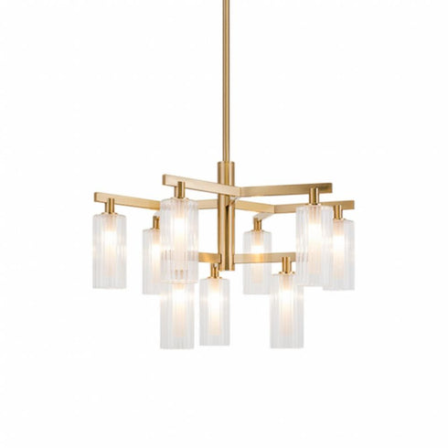 Matteo Lighting Kristof 9 Light Chandelier in Combination Finishes Model: C60809AG