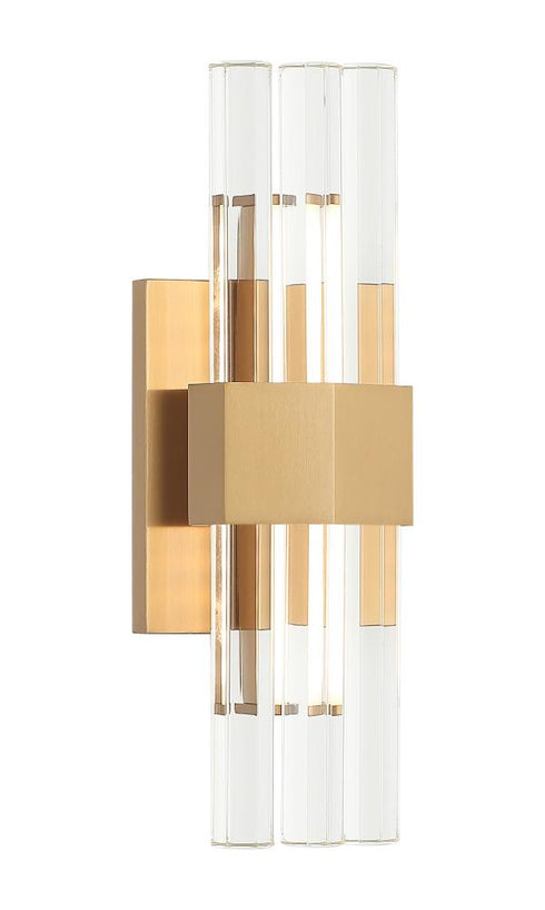 Matteo Lighting Krustallos 1 Light Sconce in Gold Model: S06913AG