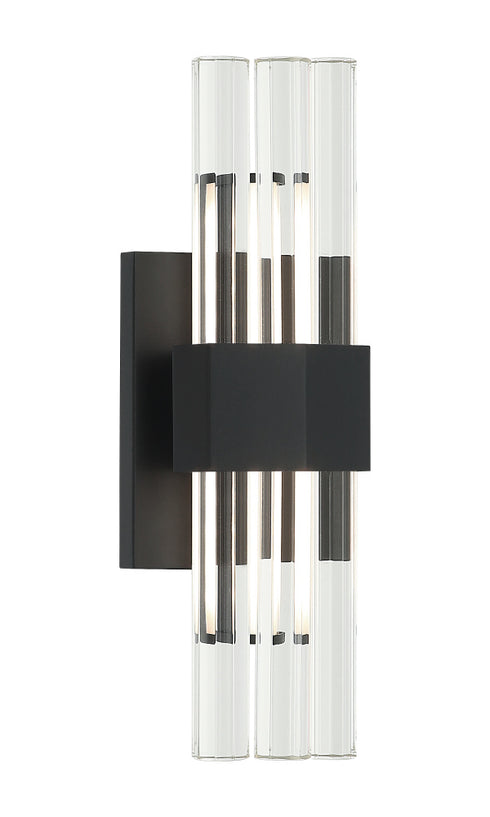 Matteo Lighting Krustallos in Matte Black Wall Sconce Model: S06913MB