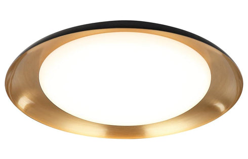 Matteo Lighting Lalonde 1 Light Ceiling Mount in Black Brass Gold Model: M12215BKAG