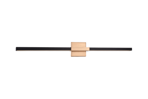 Matteo Lighting Lineare 2 Light Wall Sconce in Combination Finishes Model: W64736MBCH