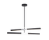 Matteo Lighting Lineare 4 Light Pendant in Combination Finishes Model: C64738MBCH