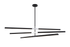 Matteo Lighting Lineare 6 Light Pendant in Combination Finishes Model: C64769MBCH