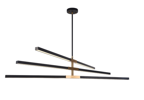 Matteo Lighting Lineare 6 Light Pendant in Combination Finishes Model: C64769MBCH