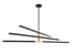 Matteo Lighting Lineare 6 Light Pendant in Combination Finishes Model: C64769MBCH