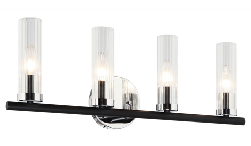 Matteo Lighting Luminoso 4 Light Wall Sconce in Chrome Model: W74204CH