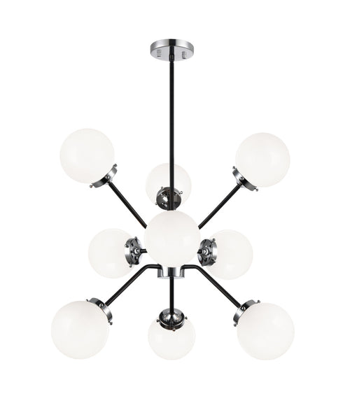 Matteo Lighting Maru in Aged Gold Brass Chandelier Model: C72309AGCL