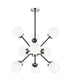 Matteo Lighting Maru in Aged Gold Brass Chandelier Model: C72309AGCL