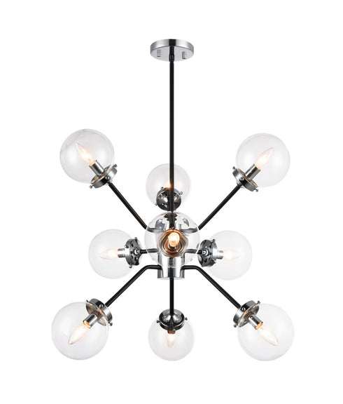 Matteo Lighting Maru in Aged Gold Brass Chandelier Model: C72309AGCL