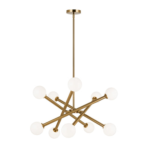 Matteo Lighting Matchstix in Aged Gold Brass Pendant Model: C64610AGCL