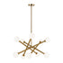 Matteo Lighting Matchstix in Aged Gold Brass Pendant Model: C64610AGCL