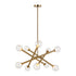 Matteo Lighting Matchstix in Aged Gold Brass Pendant Model: C64610AGCL
