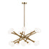 Matteo Lighting Matchstix in Aged Gold Brass Pendant Model: C64614AGCL